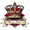 crown with King William 3rd written on ribbon through the crown  tattoo design idea