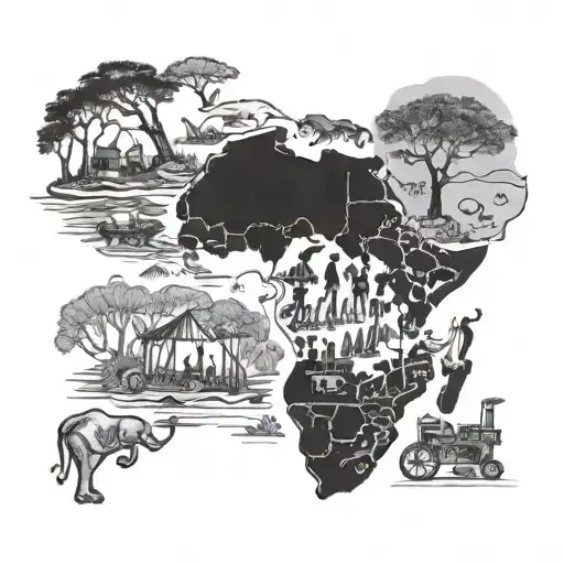 africa map, wheelchair, Occupational therapy and family tattoo design idea
