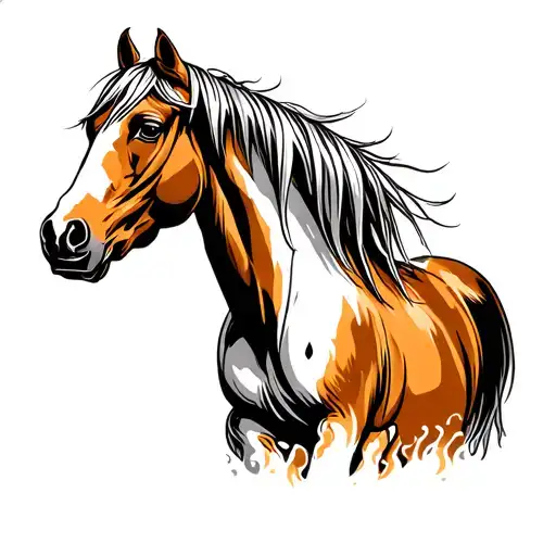 Clydesdale horse tattoo design idea