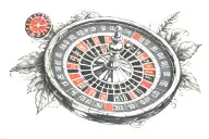 roulette wheel with the numbers tattoo design idea