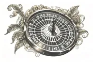 roulette wheel with the numbers tattoo design idea