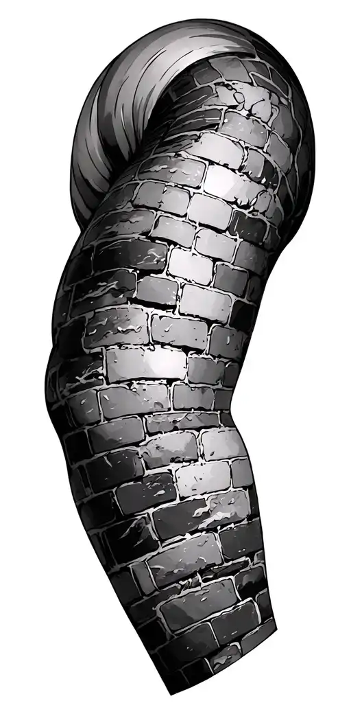 filler brick wall tattoo design idea