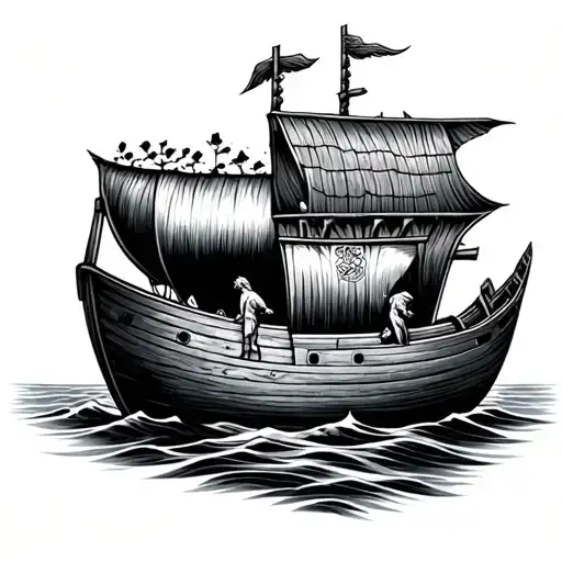 Noah's ark themed tattoo tattoo design idea