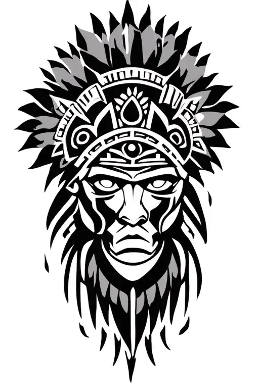 aztec tribal tattoo tattoo design idea