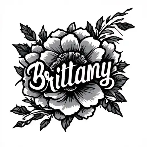 Brittany name tattoo tattoo design idea