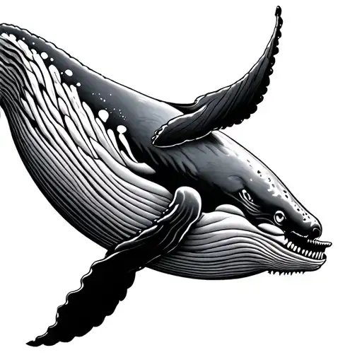 Humpback Whale tattoo design idea