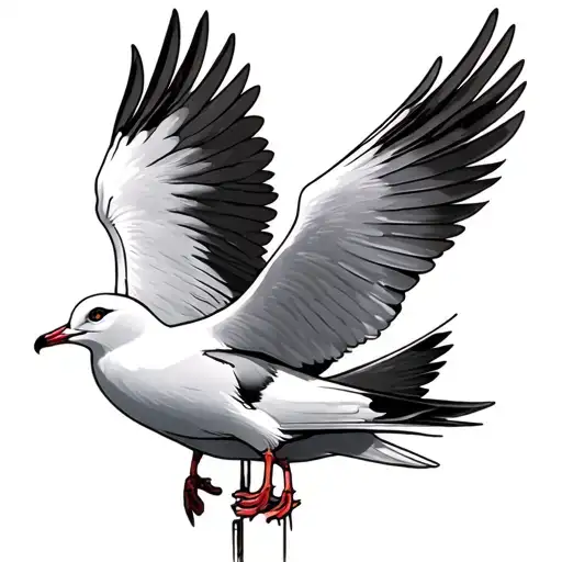 seagull tattoo design idea