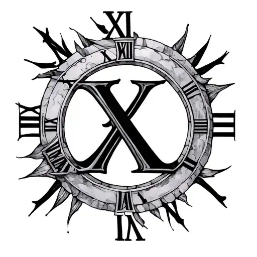2018 In Roman Numerals tattoo design idea