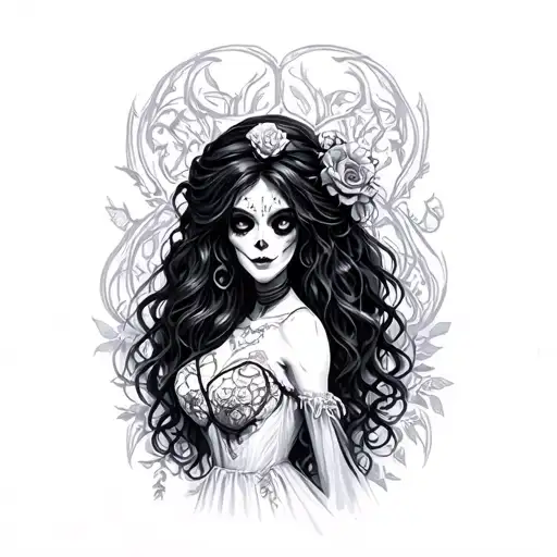 Emily Corpse Bride tattoo design idea