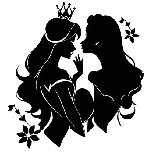 Disney princesses tattoo design idea