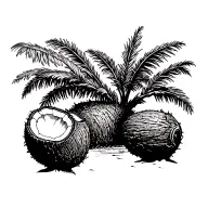 Coconut tree trunk tattoo design idea