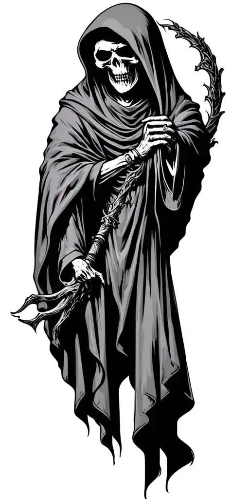 grim reaper death seal tattoo design idea