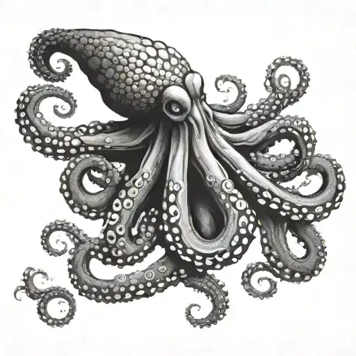 octopus tentacles tattoo design idea