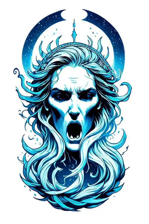 aquarius zodiac sign tattoo design idea