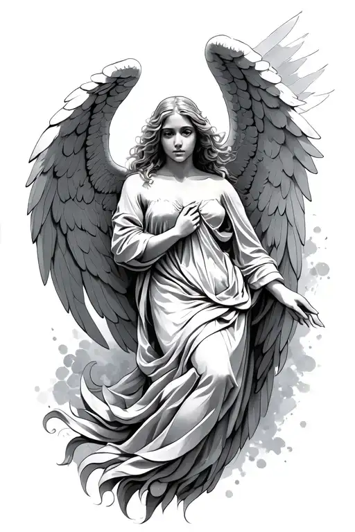 angels tattoo design idea