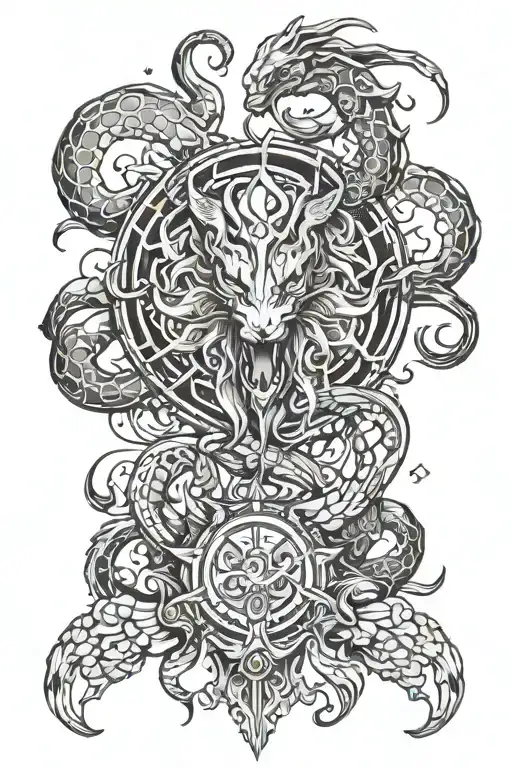 Leo cancer scorpio tattoo design idea