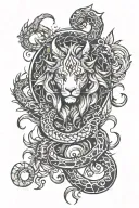 Leo cancer scorpio tattoo design idea
