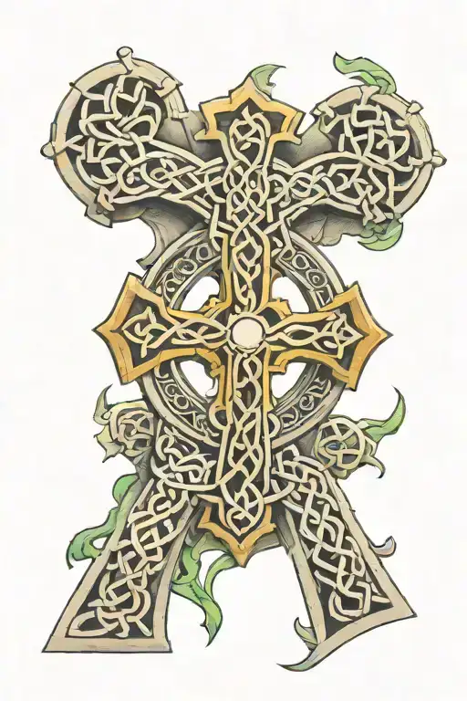 Celtic cross tattoo tattoo design idea