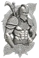 celtic warrior tattoo design idea