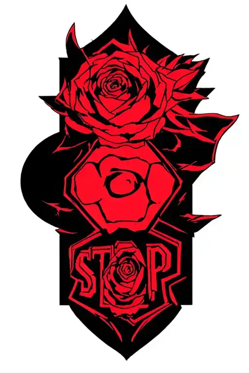 Stop four anime tattoo design idea