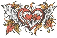 shattered heart tattoo design idea