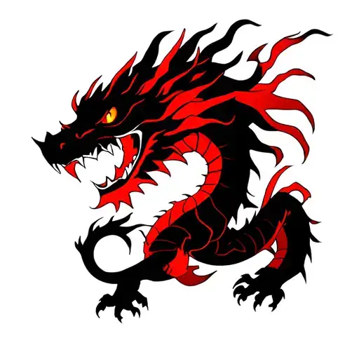 kaido dragon form tattoo design idea