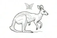 a kangaroo tattoo design idea