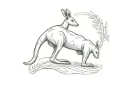 a kangaroo tattoo design idea