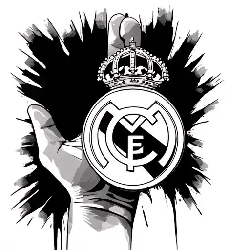 Tattoo for fan Real Madrid on hand tattoo design idea