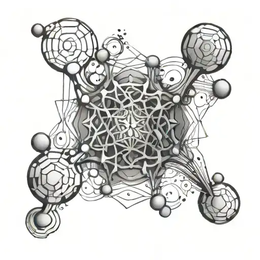 dmt molecule pattern tattoo design idea