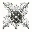 dmt molecule pattern tattoo design idea