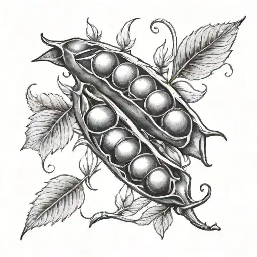 three peas in a single pod tattoo design idea