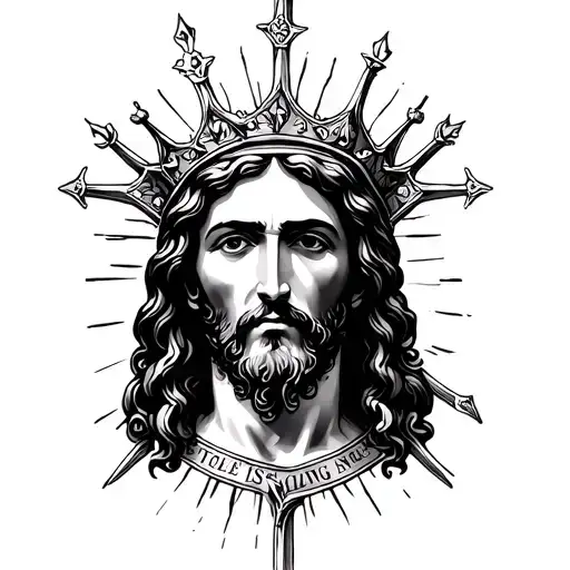 Jesus Is King tattoo design idea