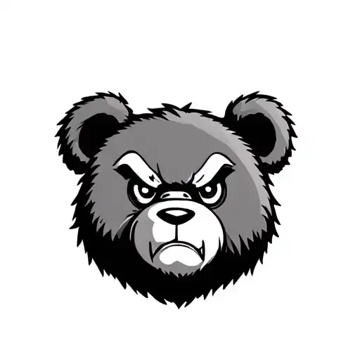 angry teddy bear tattoo tattoo design idea