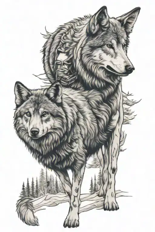 finnish tuomikokirkko with finnish lapland shepherd tattoo design idea