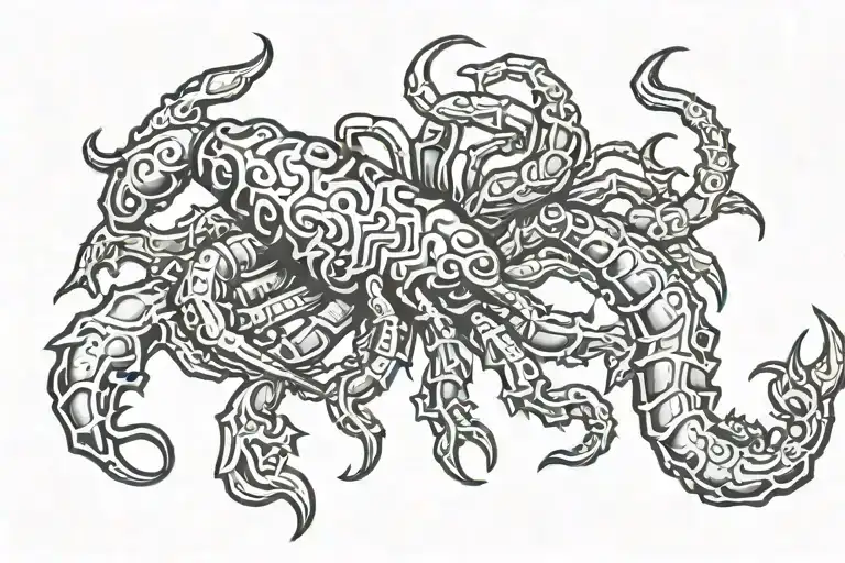 scorpio zodiac sign tattoo design idea