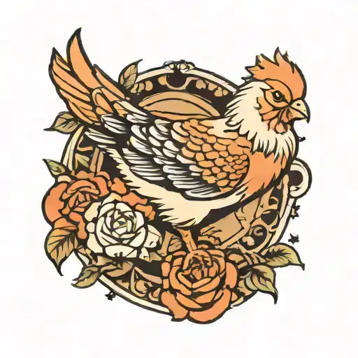 chick tattoo design idea