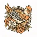 chick tattoo design idea