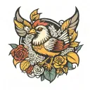 chick tattoo design idea