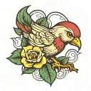 chick tattoo design idea