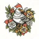 chick tattoo design idea