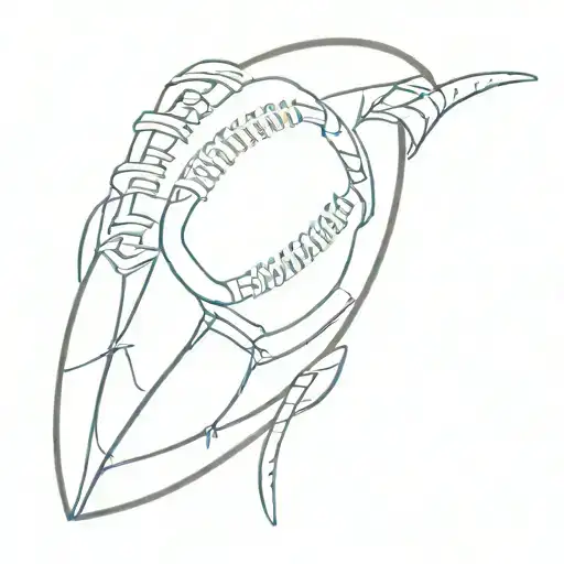 dainty American football tattoo tattoo design idea