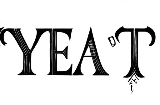 "YEAT" tattoo design idea