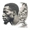 black man from Haiti tattoo design idea