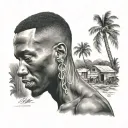 black man from Haiti tattoo design idea