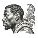 black man from Haiti tattoo design idea