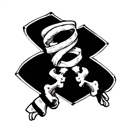 bandage for broken bone tattoo design idea