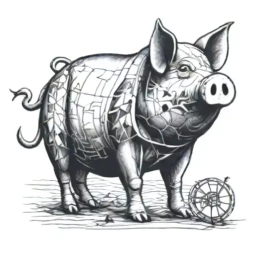 Pink Floyd Pig tattoo design idea