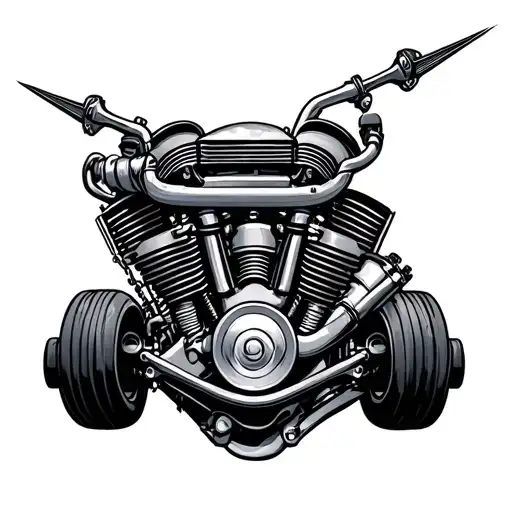 v8 engine tattoo design idea