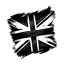 Black Union Jack tattoo design idea